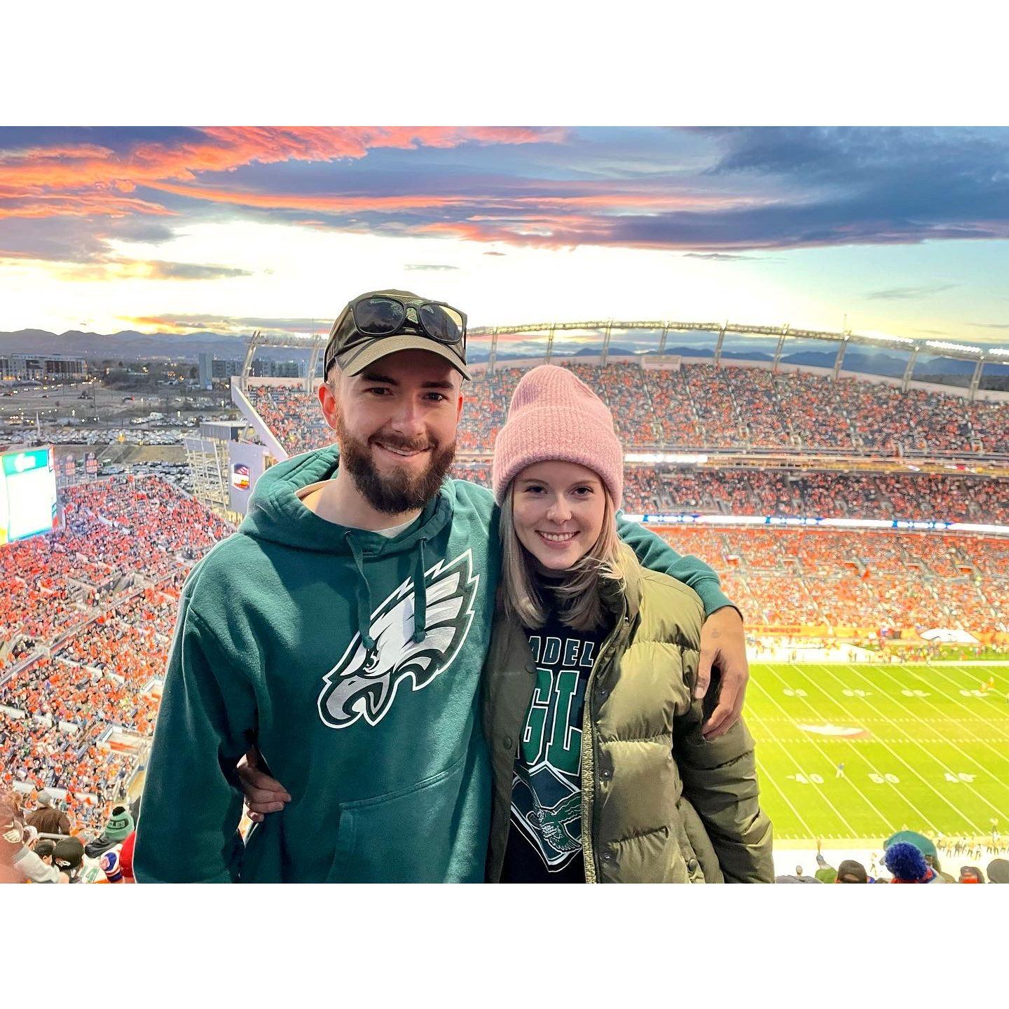 The first time our Philadelphia Eagles came to the Mile High City in 2021. Go birds!