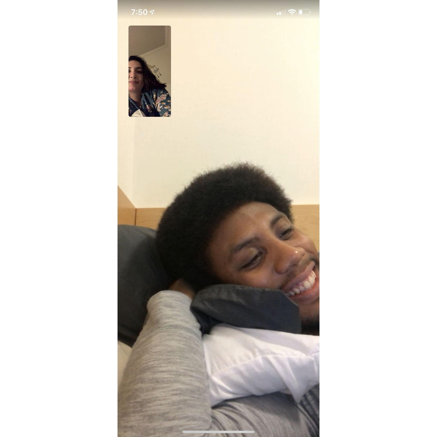 Nightly FaceTime calls while Colizel was in Newcastle for his Masters degree