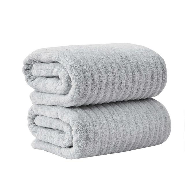 Luxury Cotton Ribbed Texture Towel Set - Great Bay Home .