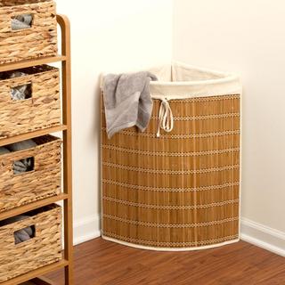 Haleiwa Wicker Corner Hamper