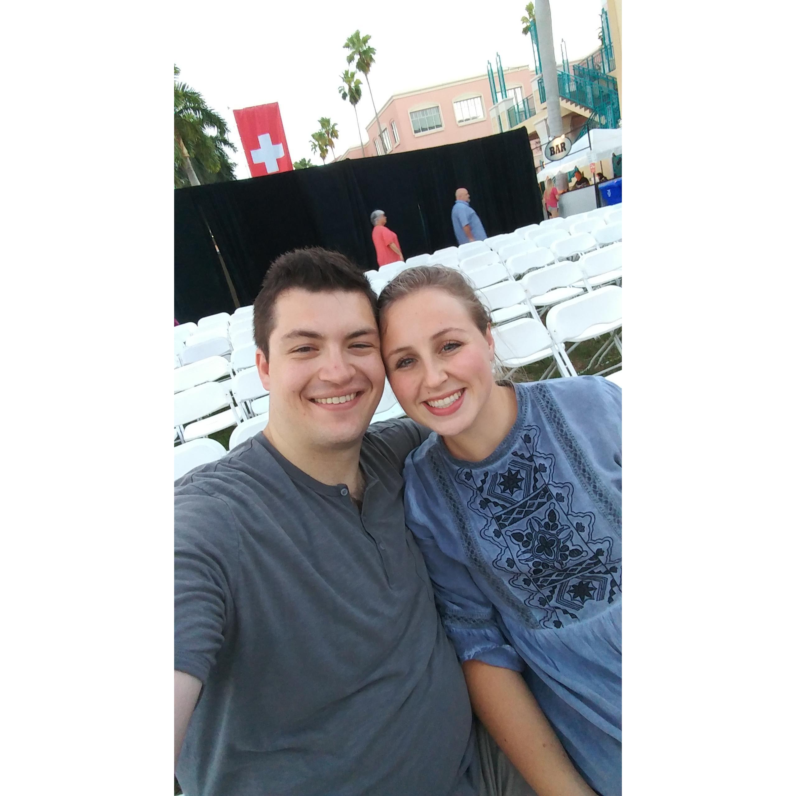 At the Brett Eldredge concert in Boca Raton.