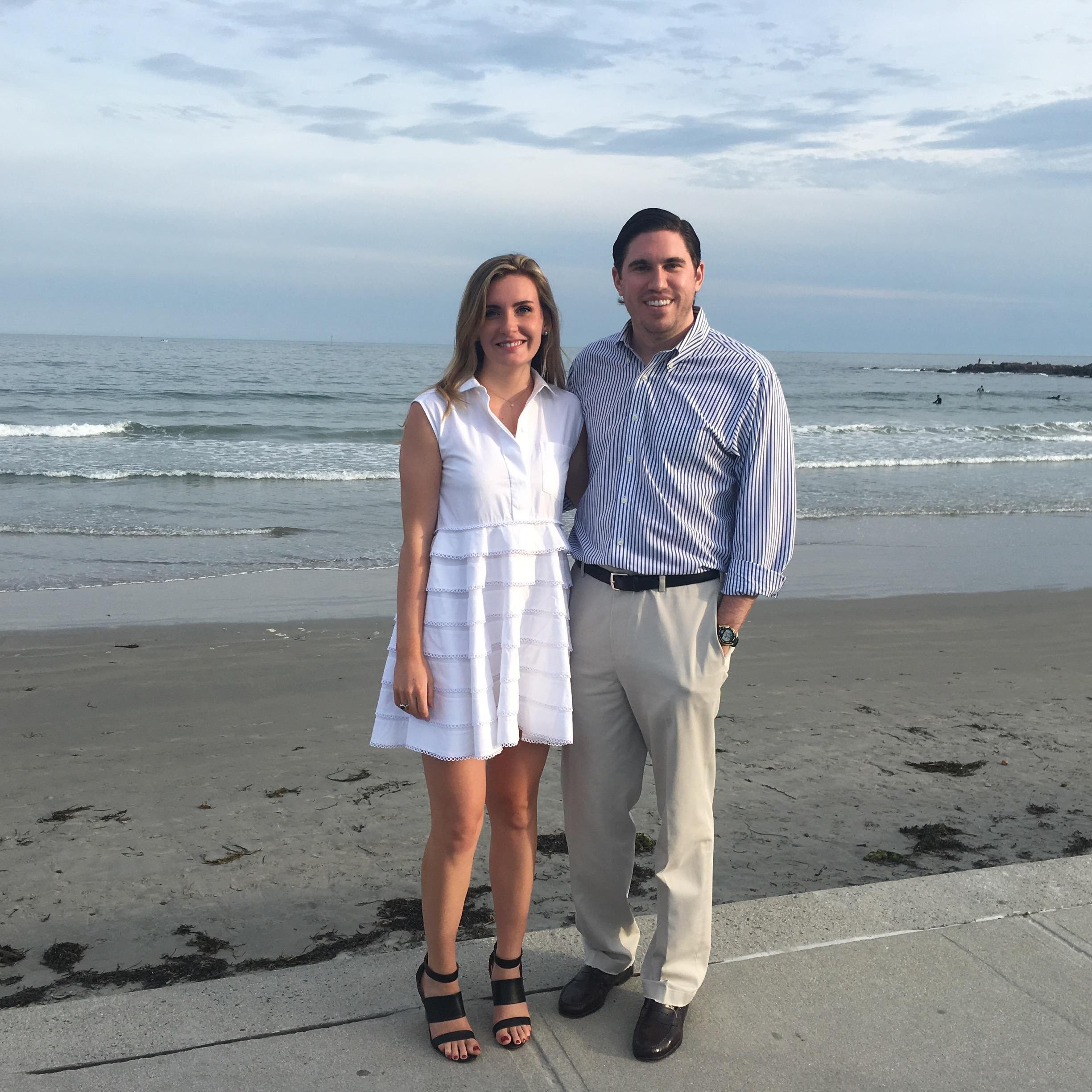 Walking the beach before dinner in Kennebunkport, ME.