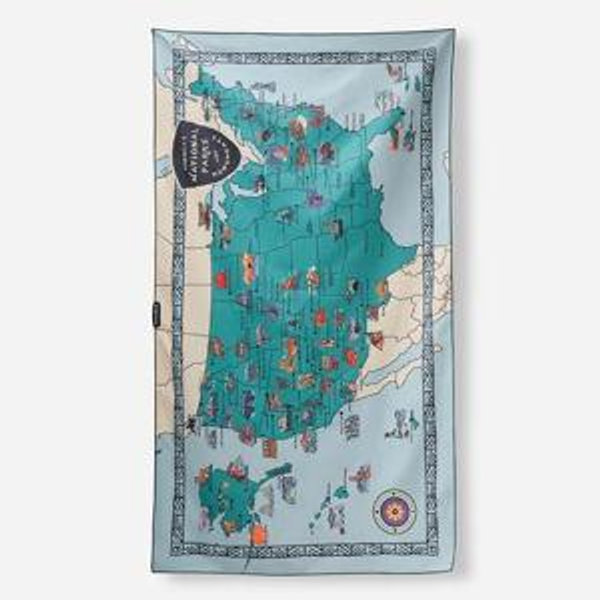 Nomadix Ultralight Towel | National Parks Map