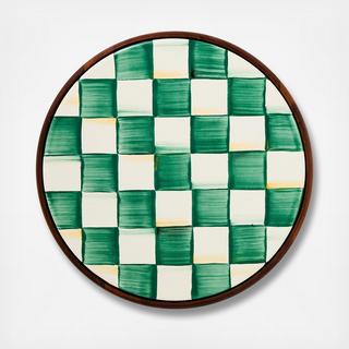 Emerald Check Acacia Wood Trivet