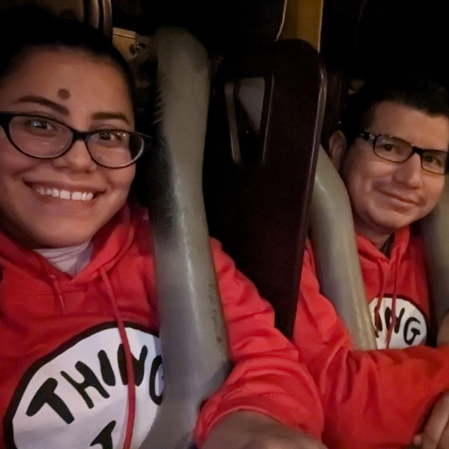 Not the happiest camper here, Jose hates roller-coasters