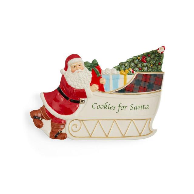 Spode Santa Sleigh Cookies for Santa Platter