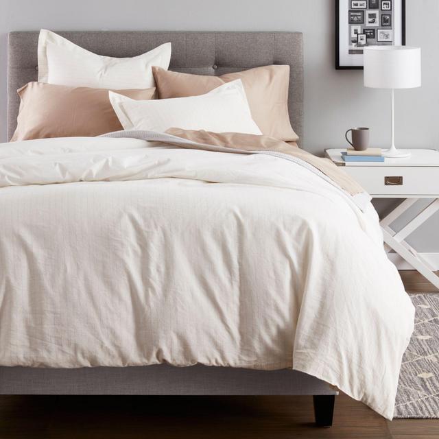 Nestwell™ Pinstripe 3-Piece King Comforter Set in White/Blue
