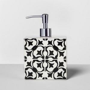 Mallorca Ceramic With Faux Mosaic Look Soap/Lotion Dispenser White - Opalhouse™