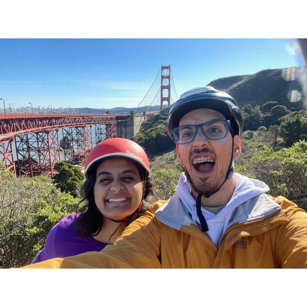 We like to bike together.