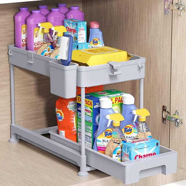 SPACEKEEPER 2-Tier Under-Sink Sliding Organizer! - Home of The