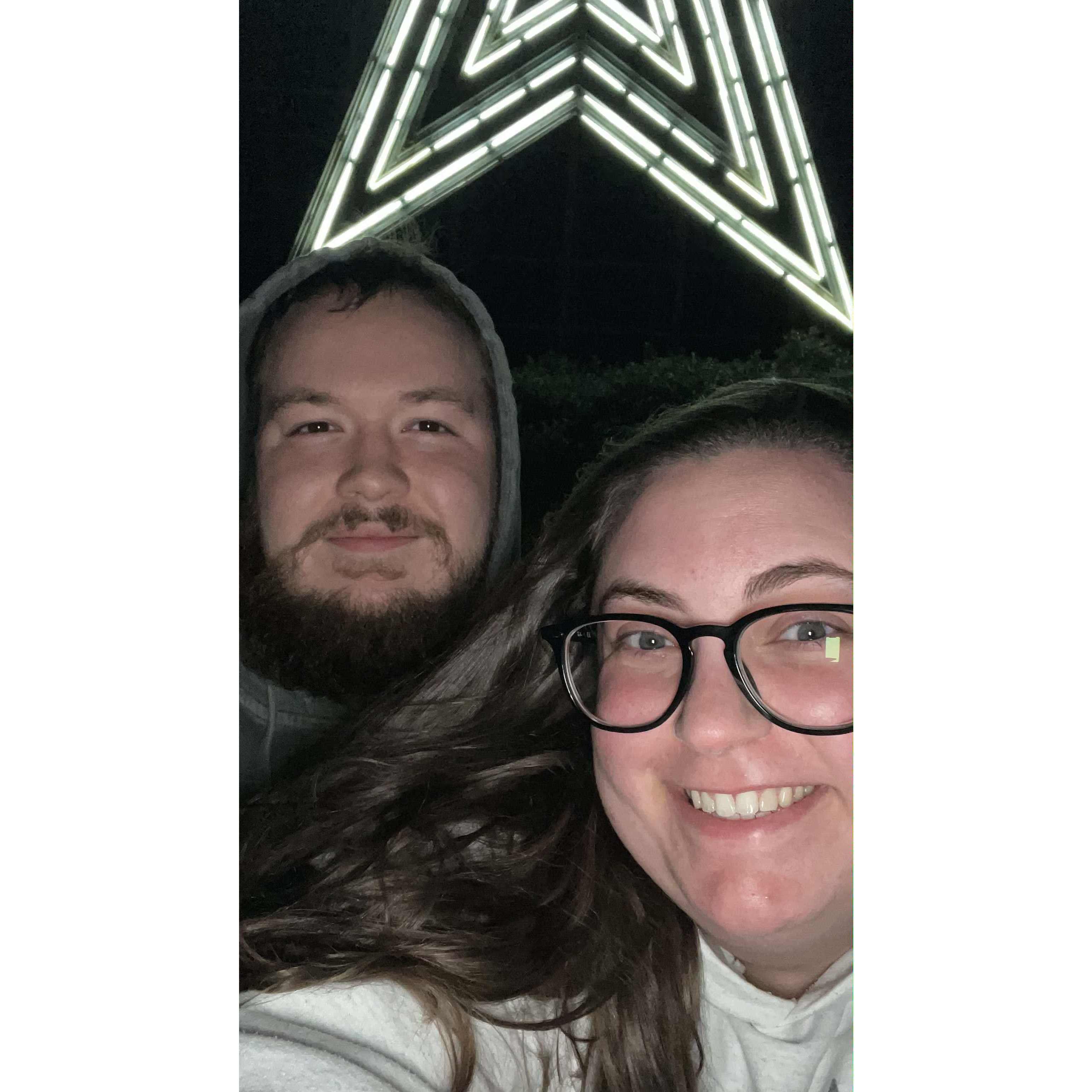 When we said "forever" above the city. Mill Mountain Star, Roanoke, VA.