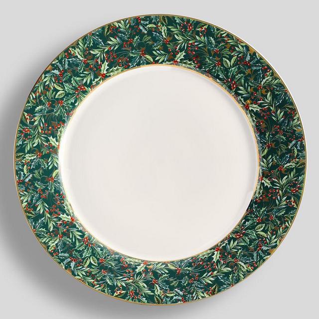 12 Days of Christmas Stoneware Charger Plates, Single - Green