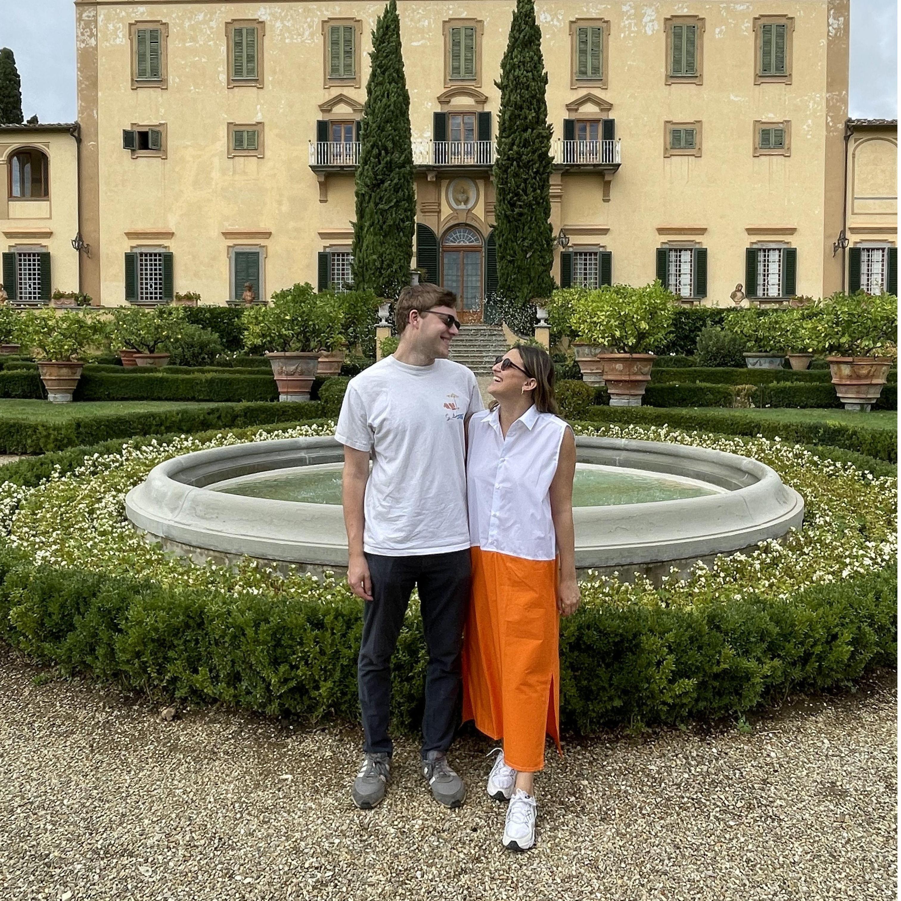 Wine tasting in Florence for Brett & Kelsey's wedding