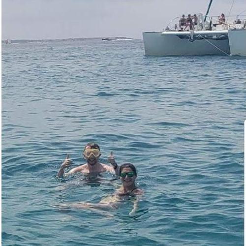 Looking for wildlife in the Mediterranean Sea off the coast of Ibiza and Formentera