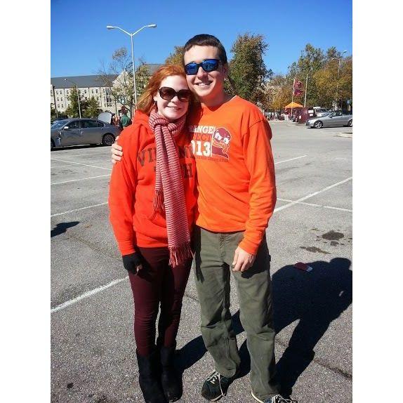 Collin's first home game, and our 2-month anniversary! (October 2013)