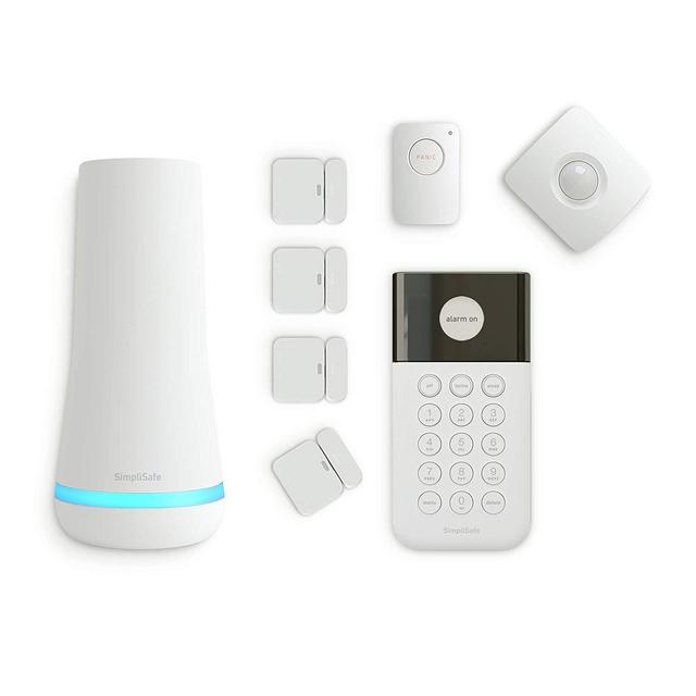 SimpliSafe Wireless Home Security System with Easy DIY Setup: Complete Home Protection w/ 24/7 Alarm Monitoring & No Contract (White, 8 Pieces)