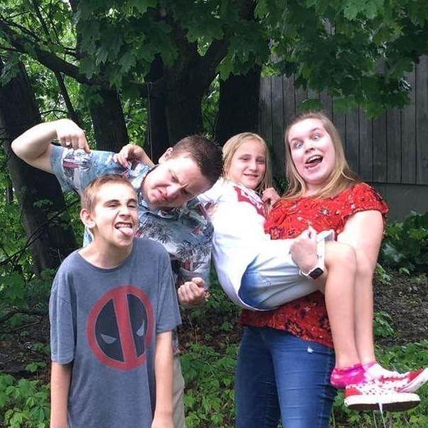Carol, Jason, and cousins Joshua & Karley being goofy together
