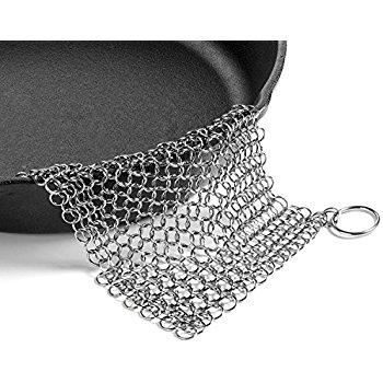 Knapp Made CM Scrubber - Stainless Steel Chain Mail Scrubber for Cast Iron Cookware