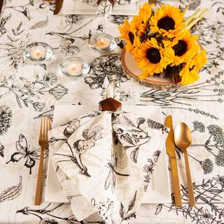 Botanical Print Round Tablecloth