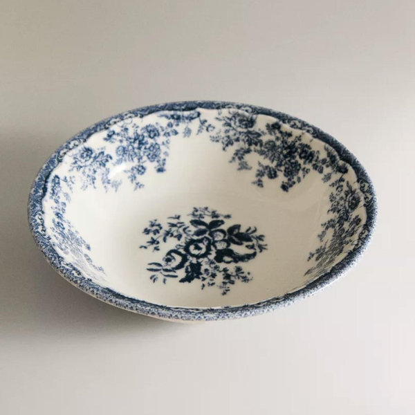 FLORAL EARTHENWARE BOWL