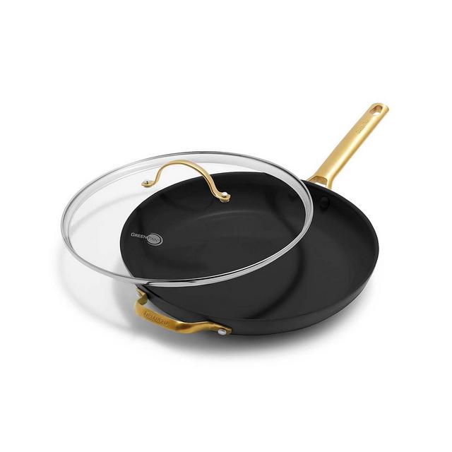 GreenPan Reserve Hard Anodized Healthy Ceramic Nonstick 12" Frying Pan Skillet with Helper Handle and Lid