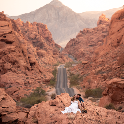 Engagement Photo at Valley of Fire Highway