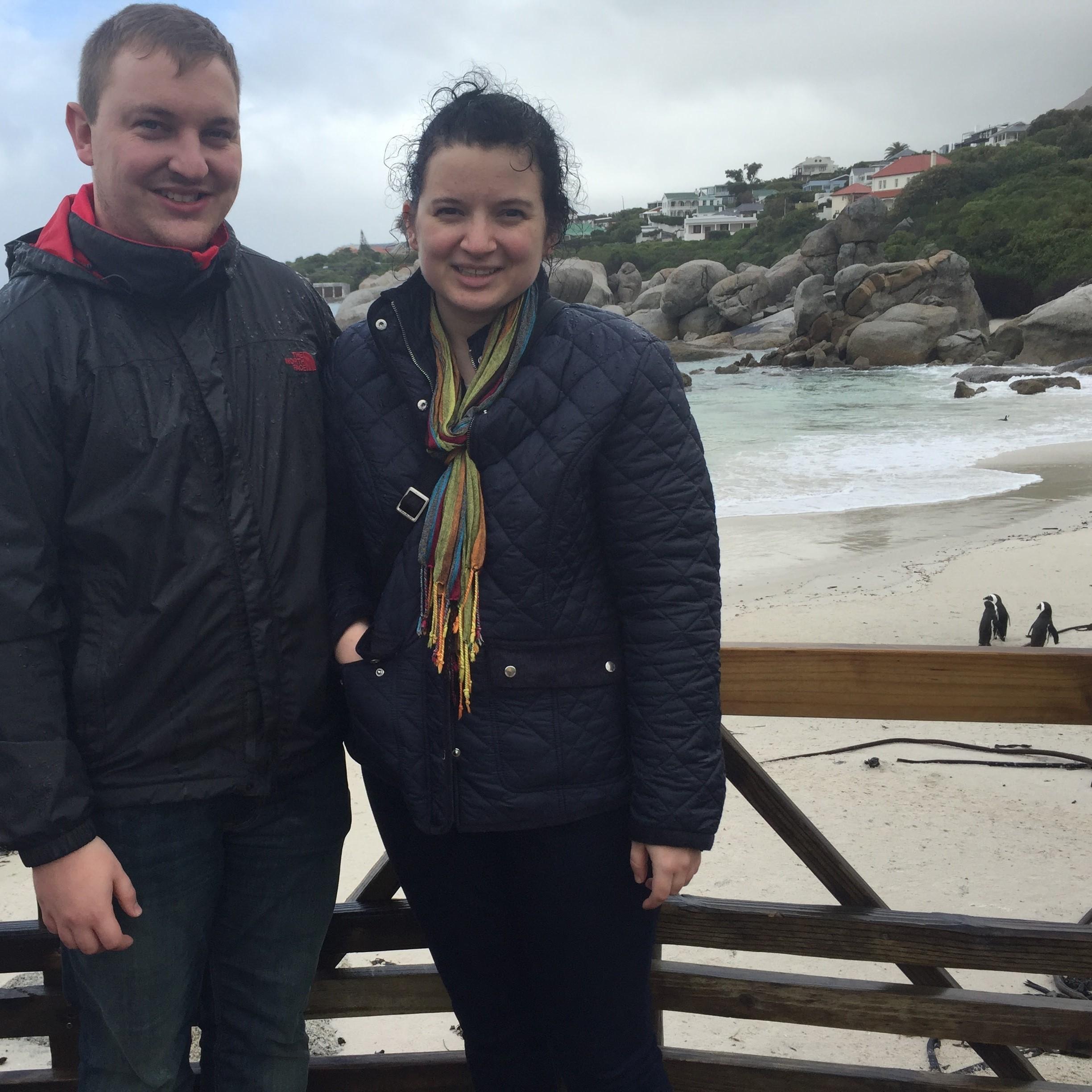 Chilling with the penguins in South Africa.