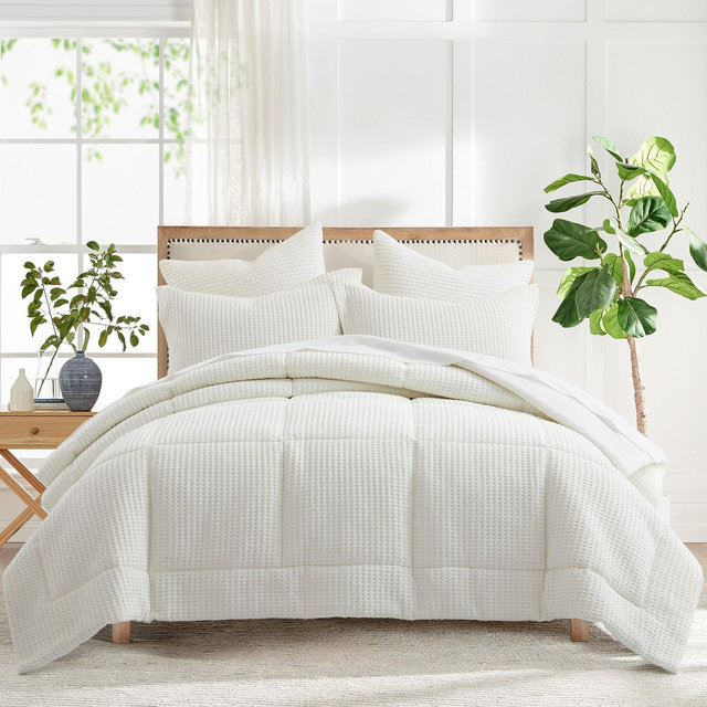 Mills Waffle Cream King Comforter Set - Levtex Home
