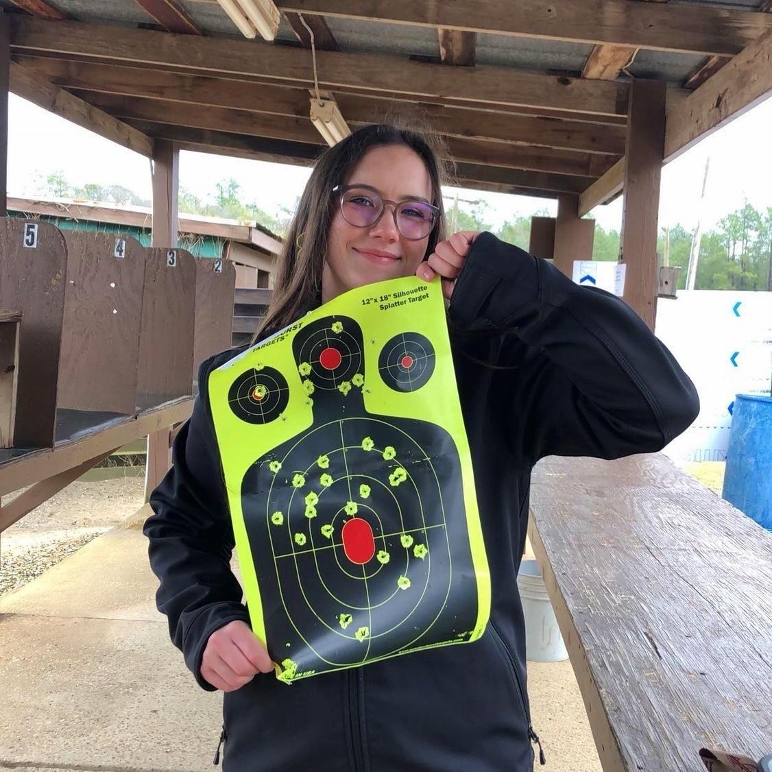 one hobby we enjoy as a couple is going to the shooting range together!