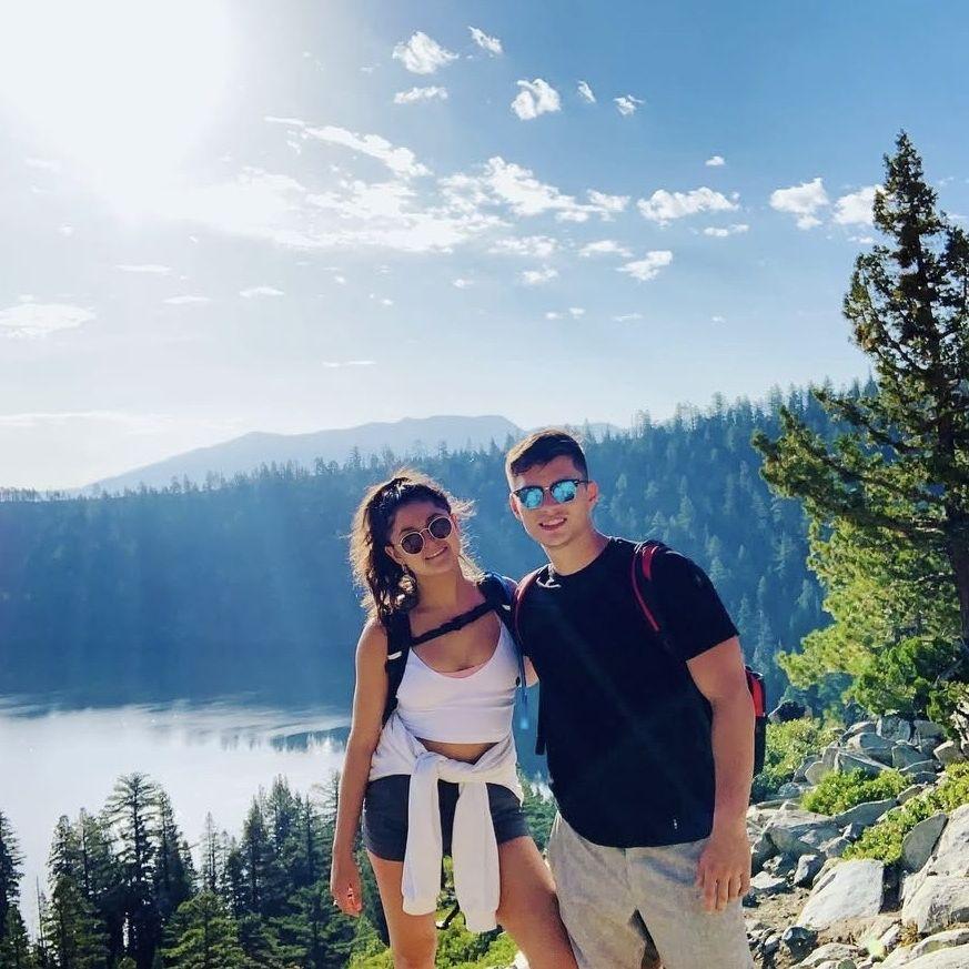 Our first solo trip together was to Lake Tahoe, we had hiked over 18 miles this day