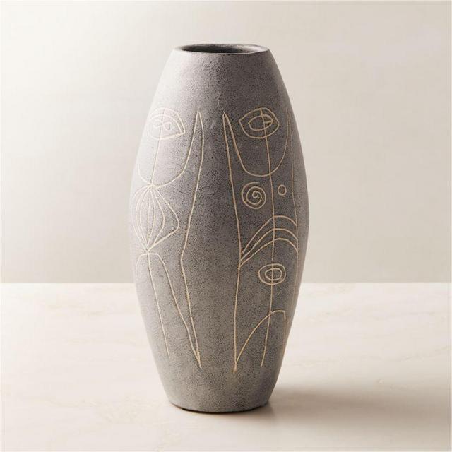 Tovek Grey Terracotta Vase