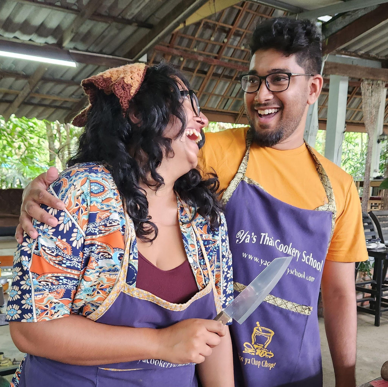 Cooking class - don't worry, everyone made it out alive