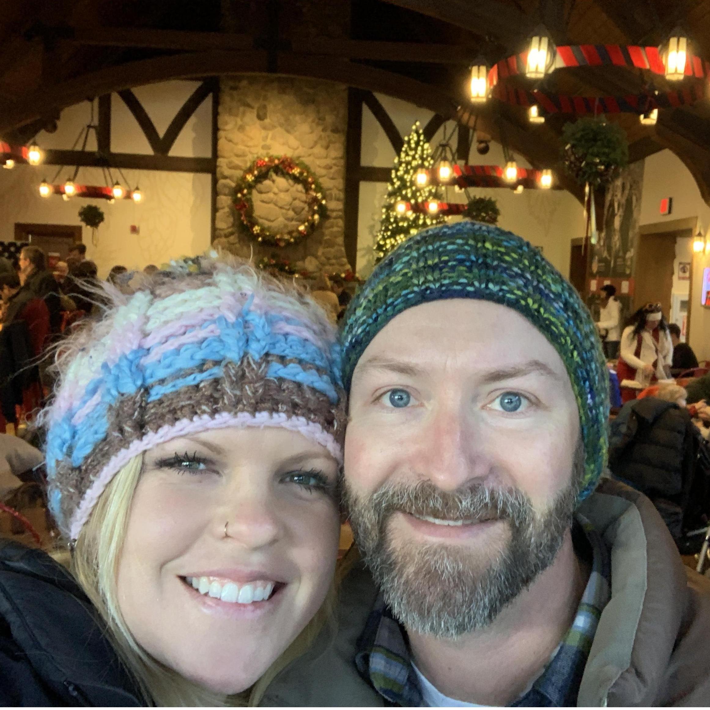 Hanging out at the beautiful Anheuser Busch facility at Christmastime in Merrimack, NH.