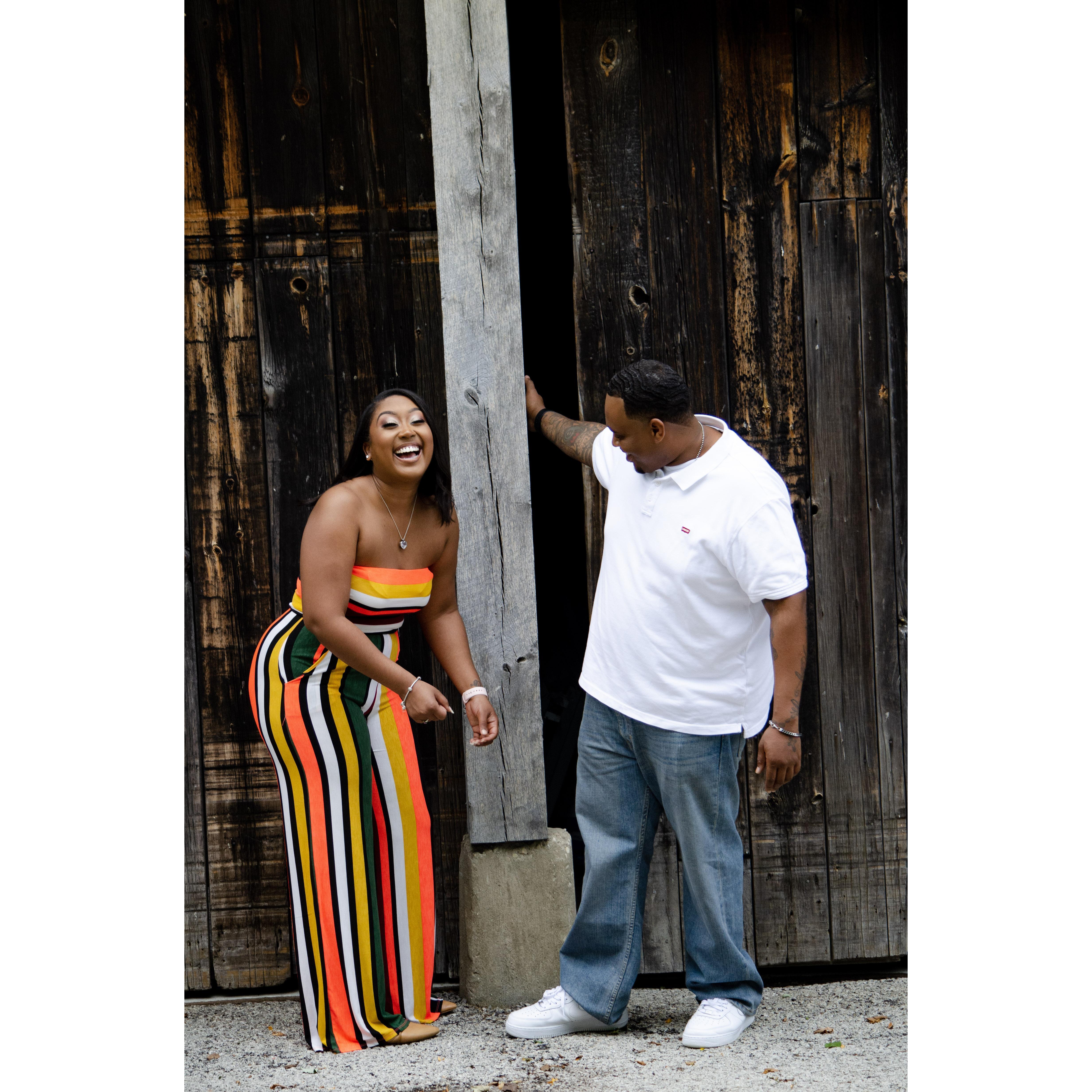 This shot was caught during our engagement photoshoot - just us being our authentic selves
