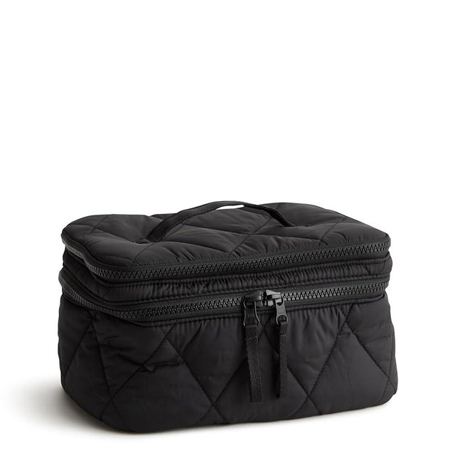 Vera Bradley Women's Featherweight Brush Up Cosmetic Case, Moonless Night, One Size