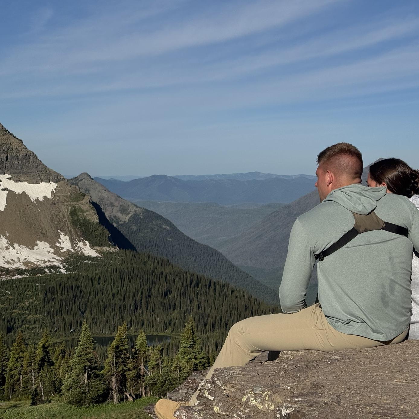 Enjoying the beauty at Glacier National Park.