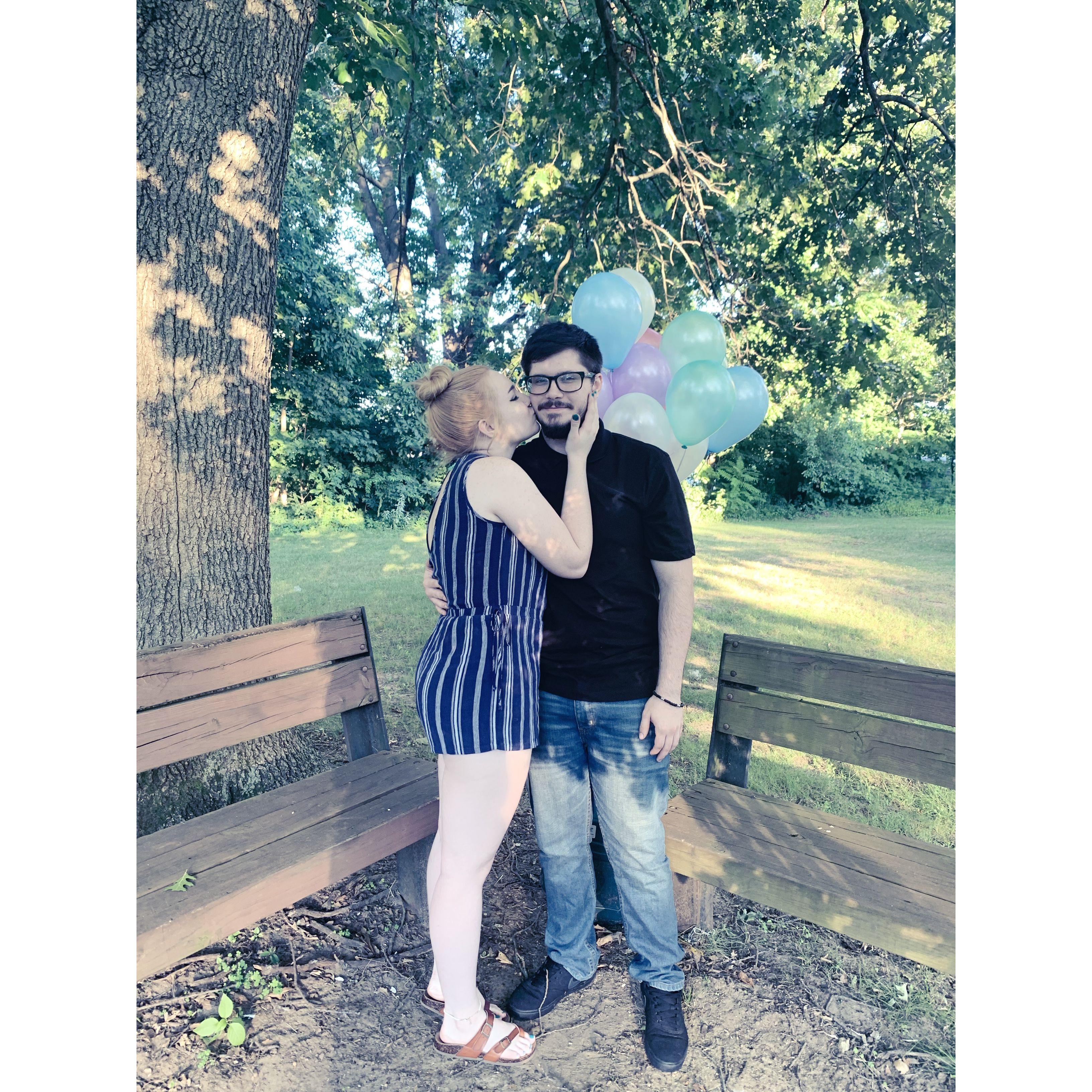 One of the very first photos taken of us.