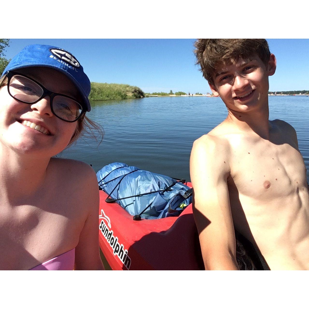 One of many kayaking trips along the Pinnebog River