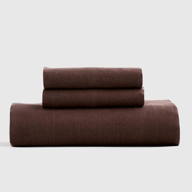 European Linen Fitted Sheet Set - Queen
