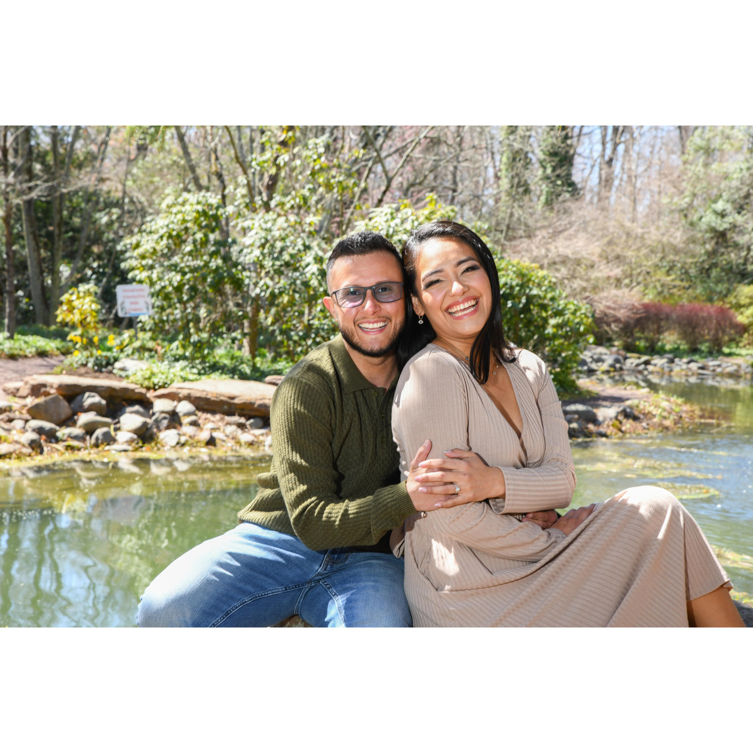 Laughing through our engagement photoshoot