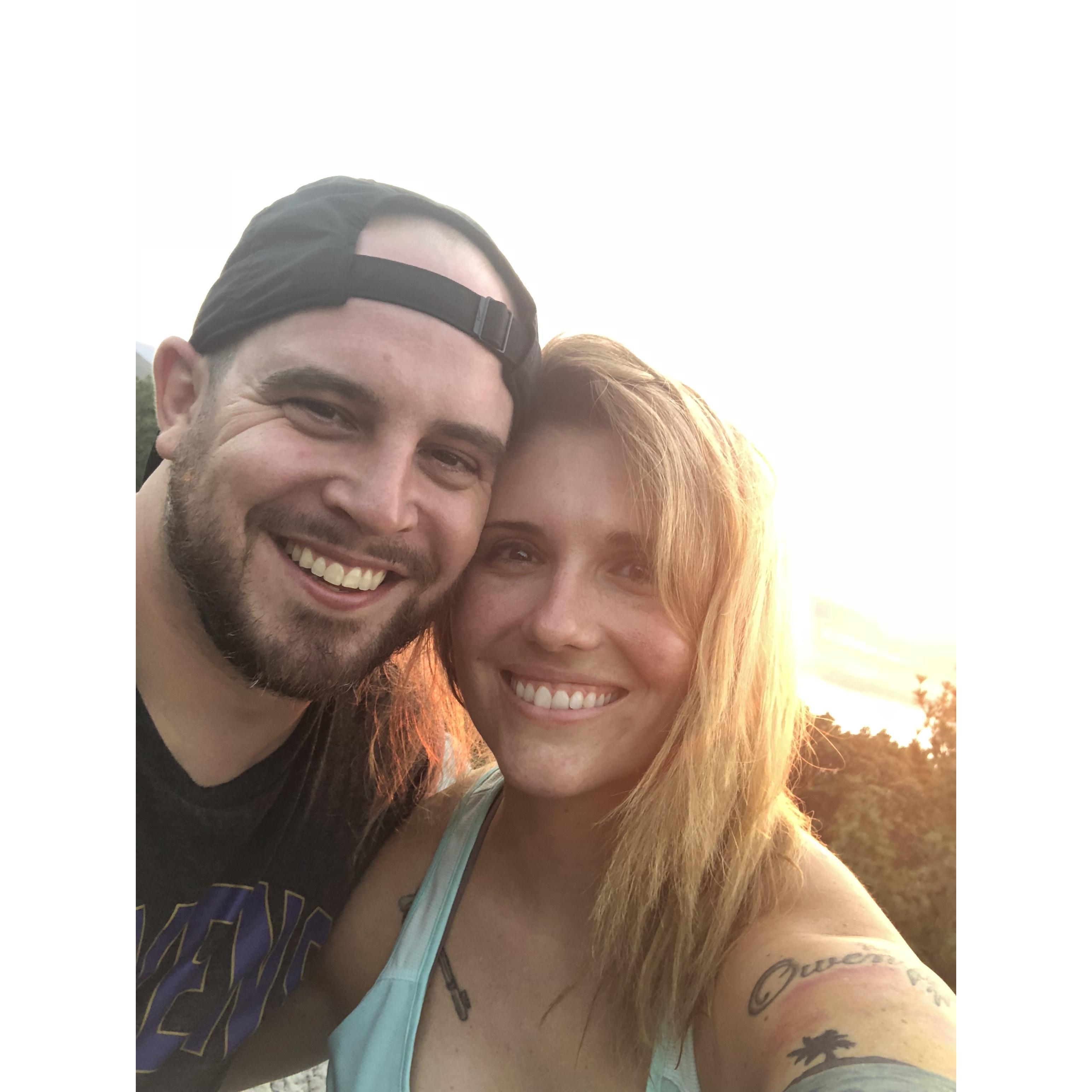 First hike and pic together 🤗