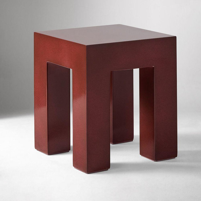 Parsons 18" Side Table, Dahlia Red