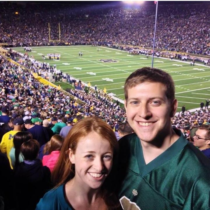 September 2014 - One of many games Dan's brought Meg to over the years! This was the last Notre Dame-Michigan match up until the rivalry was brought back this past year.