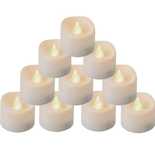 Homemory Battery Tea Lights with Timer, 6 Hours on and 18 Hours Off in 24 Hours Cycle Automatically, Pack of 12 Timing LED Candle Lights in Warm White