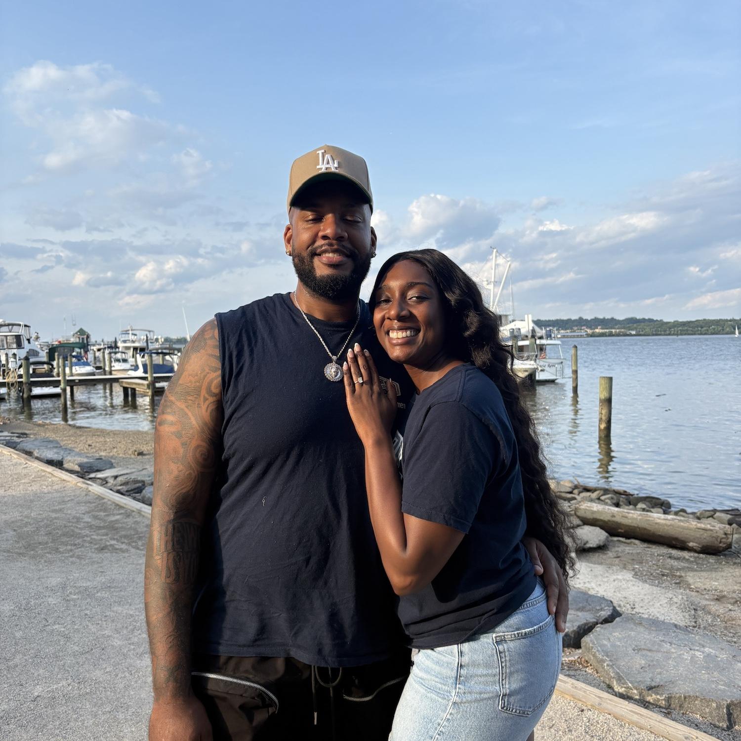 We always love some food and a picture by the water ❤️