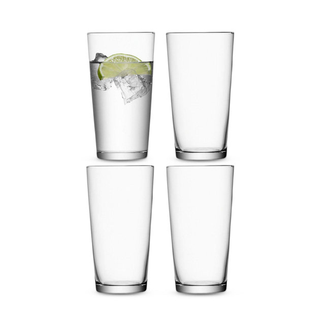 LSA Gio Large 11 oz. Clear Juice Glass, Set of 4