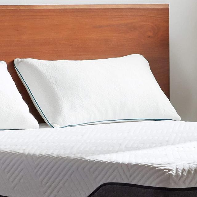 LUCID Premium Shredded Memory Foam Pillow-Hypoallergenic-Adjustable Loft-2 Pack-Standard, White