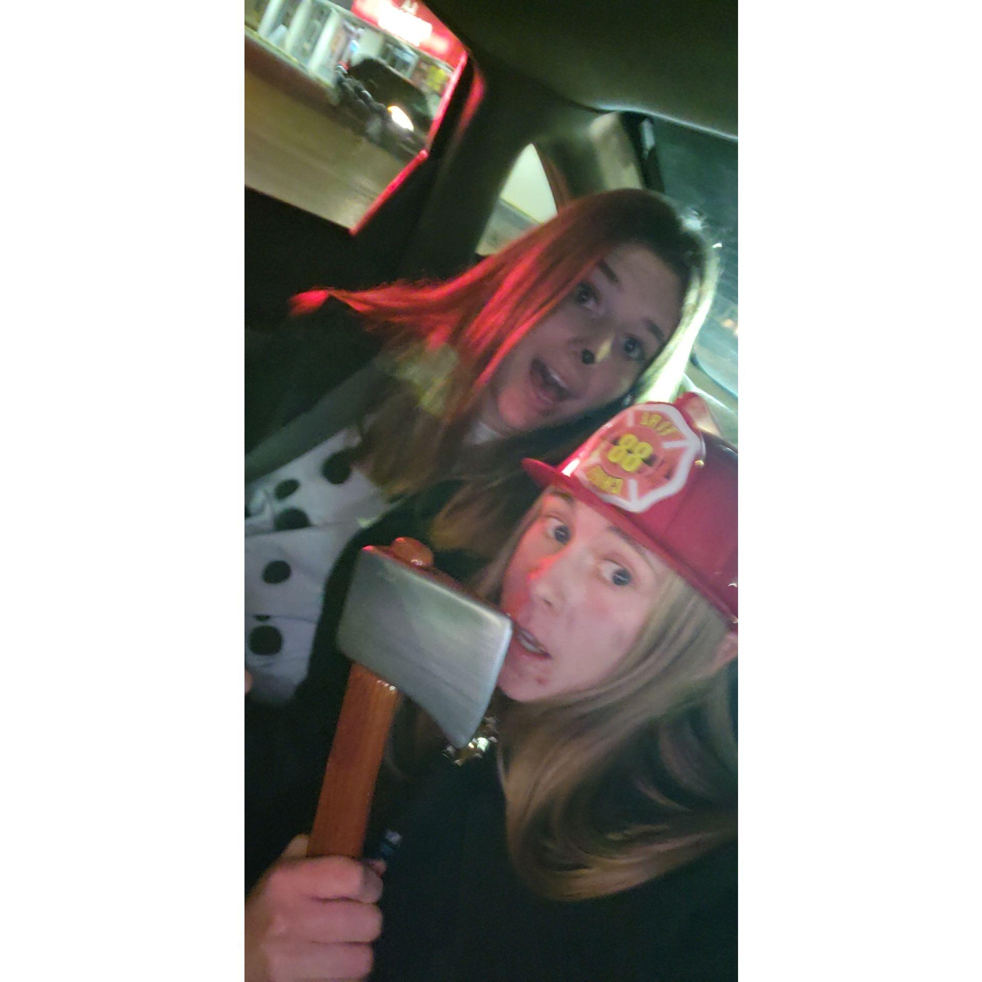 On our way to a Halloween roller skating party ‘23