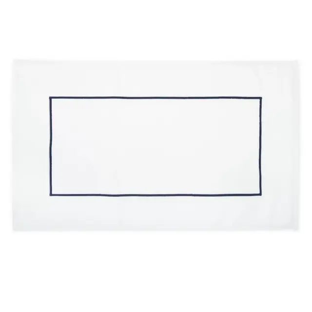 Wamsutta® 21" x 34" Egyptian Cotton Striped Bath Mat in Black Iris