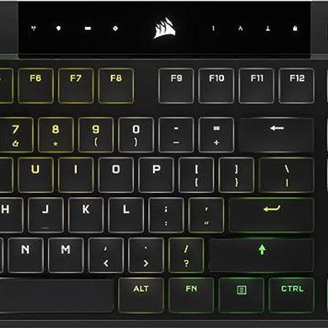 Corsair K100 AIR Wireless RGB Mechanical Gaming Keyboard - Ultra-Thin, Sub-1ms Slipstream , Low-Latency Bluetooth, Cherry MX Ultra Low Profile Keyswitches - NA Layout, QWERTY - Black
